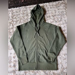 Army green zip up